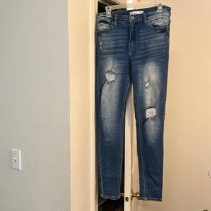 KanCan Highrise Skinny Ripped jeans